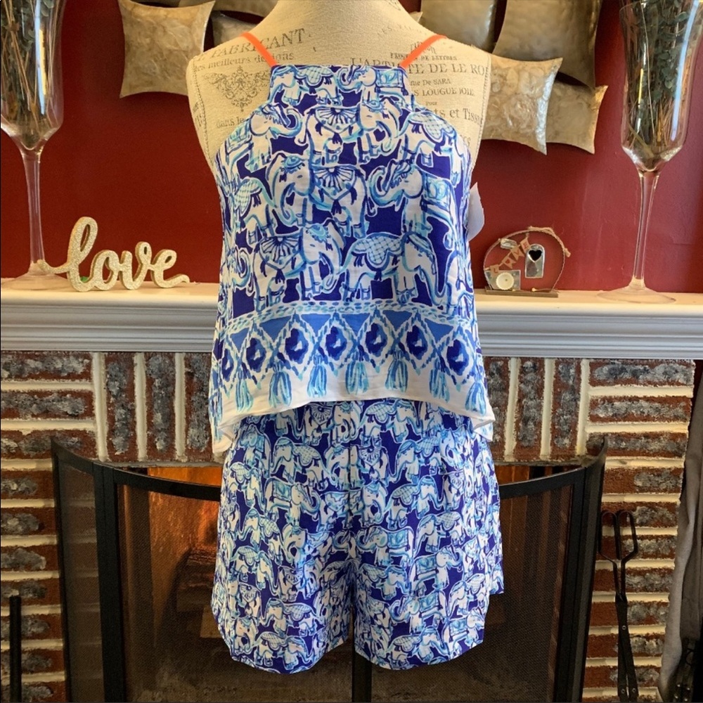 Lilly Pulitzer Celyn Lucky Trunks Romper - Picture 8 of 8